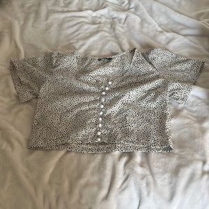 Shein polka dot blouse